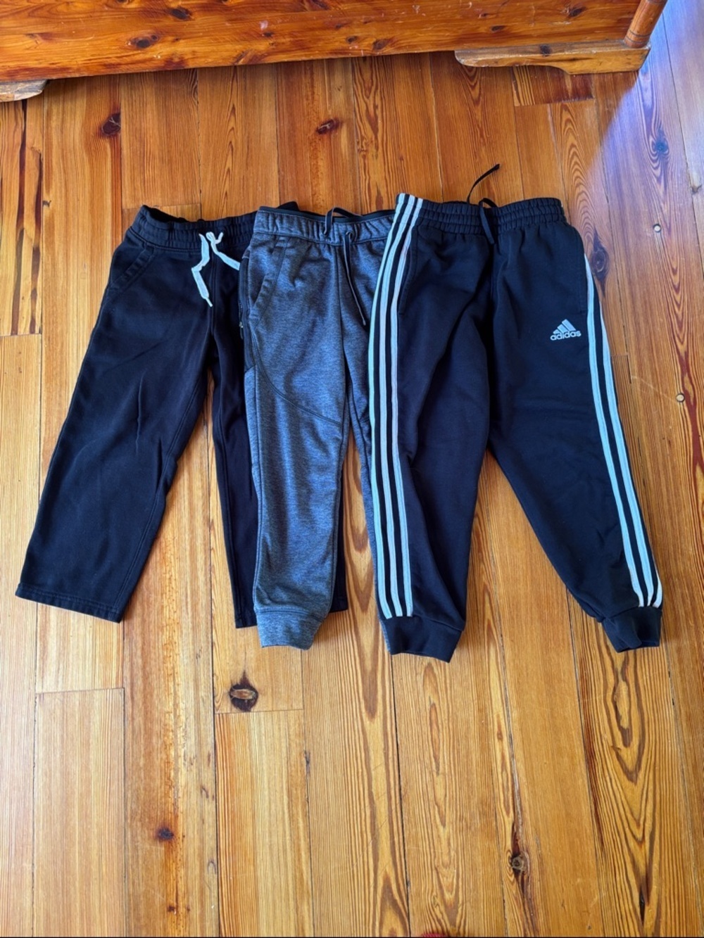 3 Pairs Boys Athletic Pants 1...Athletic Works.....1 Adidas....1 Old Navy Size S